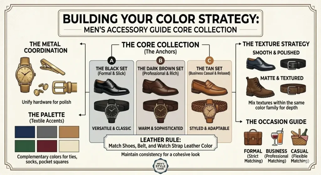 Building Your Color Strategy Men's Accessory Guide Core Collection