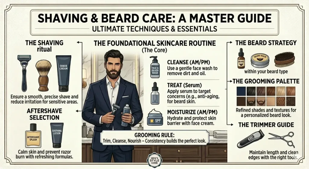 Shaving and Beard Care in Mens Grooming Essentials