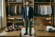 light blue ocbd charcoal wool trousers brown derby shoes navy blazer business casual outfit ideas for men 2026